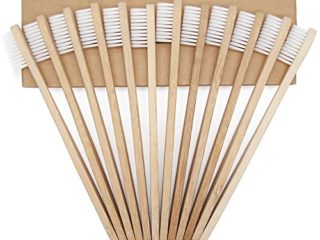 Cepillo de Dientes de Bambú Cepillo de Dientes De Madera de Bambú con Cerdas Suaves,100% Natural, Ecológico, Vegano, Biodegradable, Reciclable y Sin Plástico Set de 12