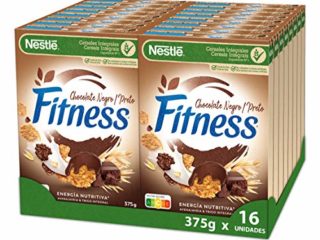 Cereales Nestlé Fitness Chocolate Negro - 16 paquetes de 375 g