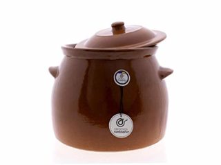 CERÁMICA RAMBLEÑA | Olla barro refractario | Olla fuego directo | Olla cerámica tradicional | Olla para pucheros | Olla para guisos | Olla de 4 litros