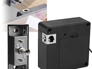 Cerradura Del Cajón Del Gabinete, Oficina En El Hogar Rfid Smart Hidden Drawer Locker Cerradura Inteligente Del Gabinete Cerraduras De Seguridad Para Bebés Lector Electrónico Invisible Negro
