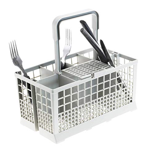 Cesta de cubiertos para lavavajillas | cesta universal para lavavajillas | 60 cm de ancho | Dimensiones: [240 x 136 mm] | de plástico resistente al calor de CleanMonster