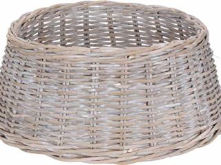 Cesta de mimbre para base de árbol de Navidad