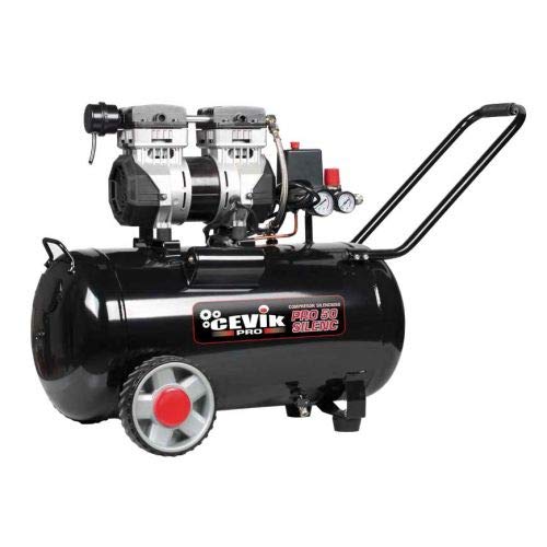 Cevik 2020 Compresor silencioso 50L 1.5HP Pro CA-PRO50SILENC, Negro, 0