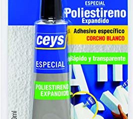 Ceys - Adhesivo especial para corcho - Especial Poliestireno expandido - Rápido y transparente - 70 ML