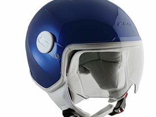 CGM - Casco para niño con visera moldeada, color azul metalizado, talla YM (51-52 cm)