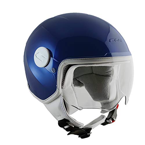 CGM - Casco para niño con visera moldeada, color azul metalizado, talla YM (51-52 cm)
