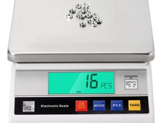 CGOLDENWALL Balanza Analítica Científica de Alta Precisión de 0.1g Digital Electrónica Báscula de de Laboratorio Inteligente Industrial con Función de conteo y Tara Ideal para Lab Joyería(6kg, 0.1g)