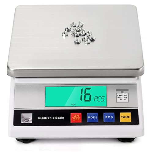 CGOLDENWALL Balanza Analítica Científica de Alta Precisión de 0.1g Digital Electrónica Báscula de de Laboratorio Inteligente Industrial con Función de conteo y Tara Ideal para Lab Joyería(6kg, 0.1g)