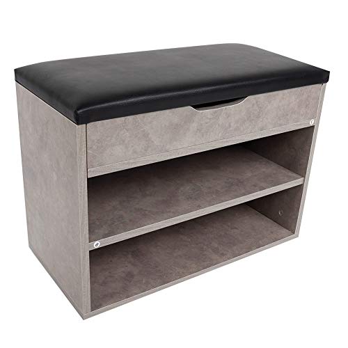 Changor Zapato Gabinete con Asientos, De Madera Expansible Armario Estante como mostrado en la Imagen MDF y PU Zapato Gabinete Características por Guardarropa