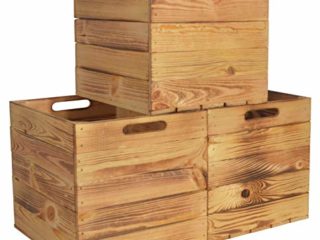 Chiccie Caja de madera Karl de Kallax, 33 x 38 x 33 cm, cesta de almacenamiento, cajón, caja de madera, estantería