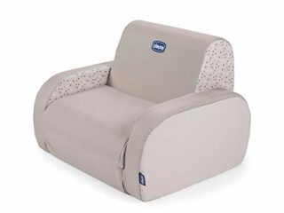 Chicco Twist Sillón Infantil Convertible en Chaise Longue y Butaca, Sofá Infantil con 3 Configuraciones, Silla Cómoda y Ligera, Transformable – Puff Niños a Partir de 12 Meses, Color Beige (Dune)