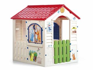 Chicos - Country Cottage Casita Infantil de Exterior e Interior | Fabricada en plástico Resistente y Duradero | Color Beige con tejado Rojo | Medidas 84 x 103 x 104 cm (89607)