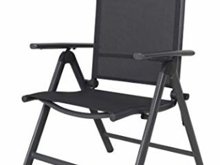 Chicreat Silla plegable de aluminio regulable con 8 posiciones Gris Oscuro