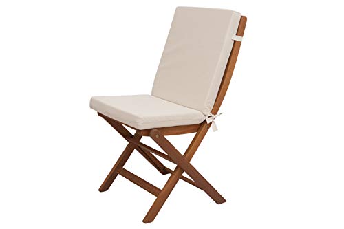 CHILLVERT KAN205 - Cojin Para Silla Con Respaldo Hampton 90x45x5 cm Beige Desenfundable
