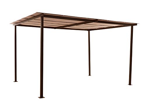 CHILLVERT KCH270 - Pérgola de Exterior Verona Acero con Toldo Fijo 400x300x226 cm