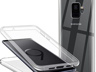 CHIMUCO Funda para Samsung Galaxy S9, 360 Grados Carcasa Transparente Ultrafino Silicona TPU Frente y PC Back Case Protección Integral Funda de Doble Protección - Transparente