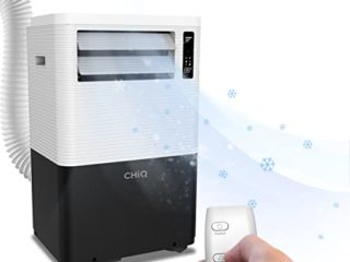 CHiQ Aire Acondicionado Portátil con Mando a Distancia y Temporizador 7000BTU / 1800 Frigorías 4 en 1 (Refrigeración Ventilación Deshumidificador Modo Noche) Kit Instalación Ventana, Caudal 340 m³/h