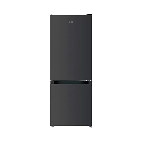 CHiQ FBM205L4 - Frigorífico combi 205L (153L + 52L), Altura 1.44m, Low Frost, Puertas Reversibles, Color Inox Oscuro, Compresor con 12 años garantia