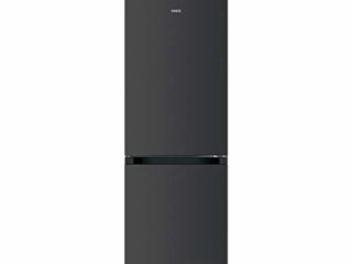 CHiQ FBM205L4 - Frigorífico combi 205L (153L + 52L), Altura 1.44m, Low Frost, Puertas Reversibles, Color Inox Oscuro, Compresor con 12 años garantia