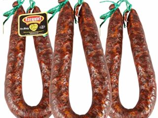 Chorizo Extra Dulce Ezequiel - Lote 3 Chorizos Dulce - Embutidos Ezequiel - Peso Aproximado Unidad 425 g - Chorizo Sin Gluten Sin Lactosa - Ahumado con leña de roble