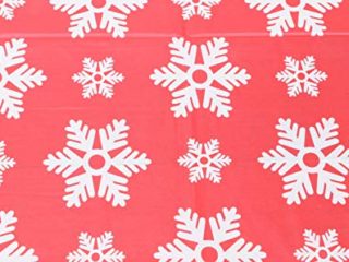 Christmas Concepts® 72 "x 54" Red Snowflake Decorated Christmas Mantel - Accesorios de vajilla de Navidad - plástico Reutilizable