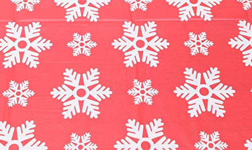 Christmas Concepts® 72 "x 54" Red Snowflake Decorated Christmas Mantel - Accesorios de vajilla de Navidad - plástico Reutilizable