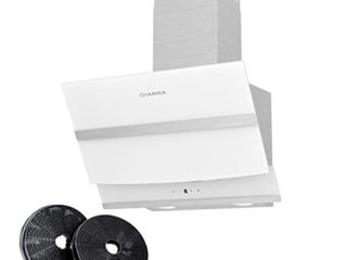 CIARRA CBCW6736N Campana Extractora Cocina 60 cm Clase A Recirculación Filtros Carbonos 3 Velocidades Blanca