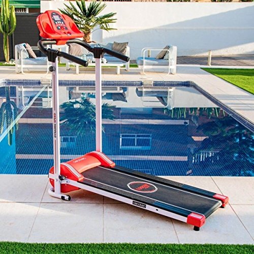 Cinta de andar plegable TSC para fitness con soporte para teléfono y pantalla LED Panel de control. Función Scan