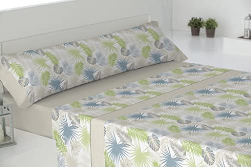 Cisne Rojo Juego de Sábanas Verano 2022 Tropical Verde - Válido para colchones de 190/200 cm (90 cm)