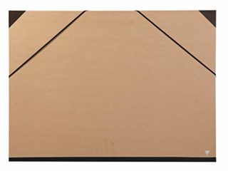 Clairefontaine 44400C - Un carton à dessin fermeture élastiques 52x72 cm, Kraft brun