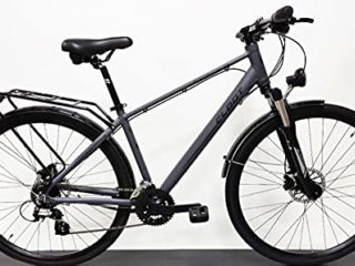 CLOOT Bicicleta hibrida o Trekking Adventure 7.1 Disc Shimano 24V con Horquilla con Bloqueo y Frenos de Disco hidráulicos, Bicicletas para Hombre y para Mujer.(Talla L (176-188))