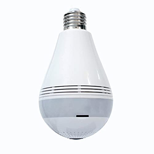 Cámara De Seguridad Con Bombilla WiFi 1080P HD, Bombilla De Cámara IP De Ojo De Pez Panorámica Inalámbrica De 360 Grados, Lámpara De Cámara De Luz LED De 2MP Con Detección De Movimiento De Visión Noct