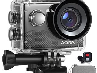 Cámara Deportiva 4K WiFi 20MP Camara subacuática Impermeable 40M Camaras Acción Sumergible Action Camera Anti-Vibración con Control Remoto 2.0'LCD 2 baterías de 1050mAh y Accesorios Multiples