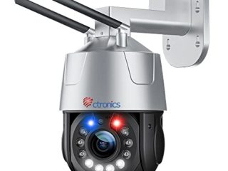 Cámara Vigilancia Exterior 3G/4G LTE, Ctronics Cámara de Seguridad sin WiFi 5MP con Zoom Óptico 30X, 355°Pan/90°Tilt, Visión Nocturna 150m, Seguimiento Automático y Crucero Audio Bidireccional IP66