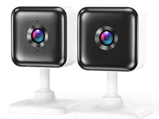 Cámara Vigilancia WiFi Interior, 1080P FHD Cámaras de Vigilancia, Visión Nocturna, Audio Bidireccional, Detección de Movimiento, Funciona con Alexa/Google Home, óptima para Bebé/Mascota/Anciano, 2PCS