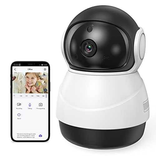 Cámara Wi-Fi Interior para Seguridad doméstica, cámara de vigilancia con Audio bidireccional/visión Nocturna, alertas Mediante aplicación