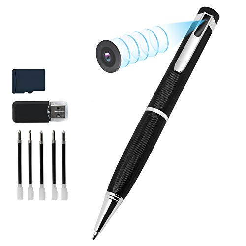 Cámaras Espía Pen, Amyway Cámaras Oculta 1080P HD Mini Cámara Portátil de Bolsillo Cámara Oculta Cámara grabadora de Audio y Video para Negocios y conferencias con detección de Movimiento