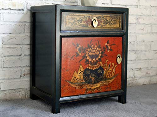 Cómoda aparador Consola cajonera Armario gabinete guardarropa Chino Asiatico Oriental Antiguo Vintage Shabby-Chic Colonial