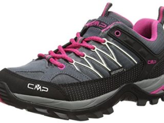 CMP Rigel Low Wmn Trekking Shoe WP, Zapatillas de Senderismo Mujer, Grey-Fuxia-Ice, 37 EU