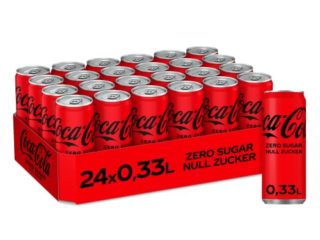 Coca Cola Zero, 24 x 33cl Lata