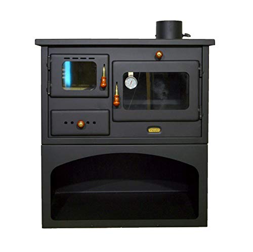 Cocina de leña para combustible sólido Potencia calorífica de 10 kW. Horno