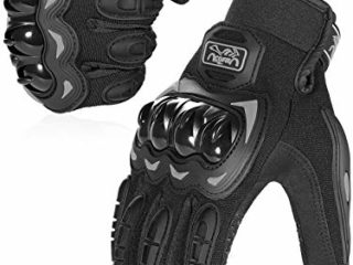 COFIT Guantes de Motos, Guantes de Pantalla Táctil Full Touch para Carreras de Motos, MTB, Escalada, Senderismo y Otros Deportes al Aire Libre - Negro L
