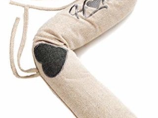 Cojin Aislante Cortavientos Beige - Lavable - Para Puertas y Ventanas - Pesado 1kg - Burlete Quitafrios Decorativo