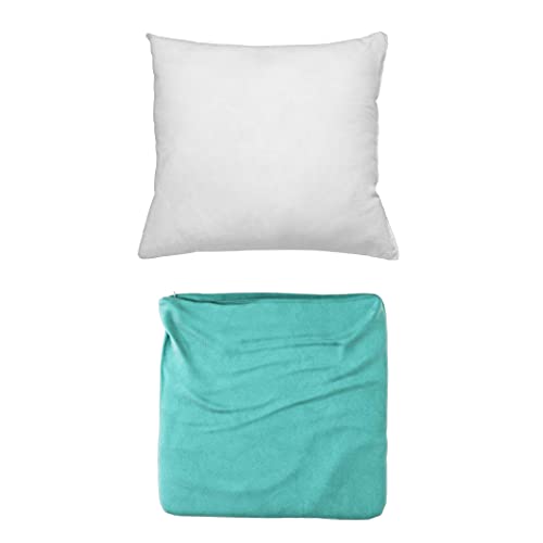 Cojines Sofa con Relleno Incluido Pack de Cojin + Funda de 50x50 en Color Turquesa / Cojines Decorativos para Sofa , Cama , Salon / Fundas de Terciopelo Elegantes para la decoración del hogar