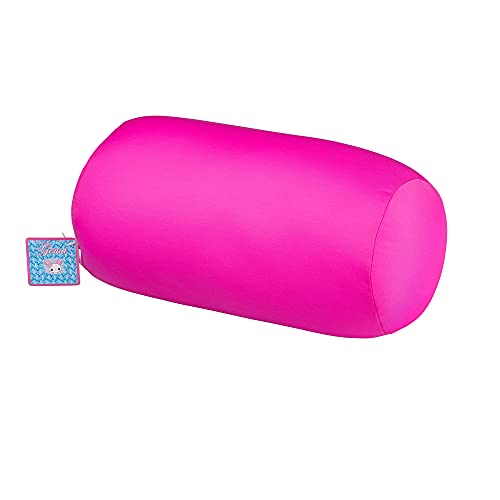 Cojín antiestrés, para aliviar Puntos de presión corporales- Cojín de relajación cilíndrico Ideal para la Zona Cervical y Lumbar - Cómoda Almohada de Bolitas (Rosa)