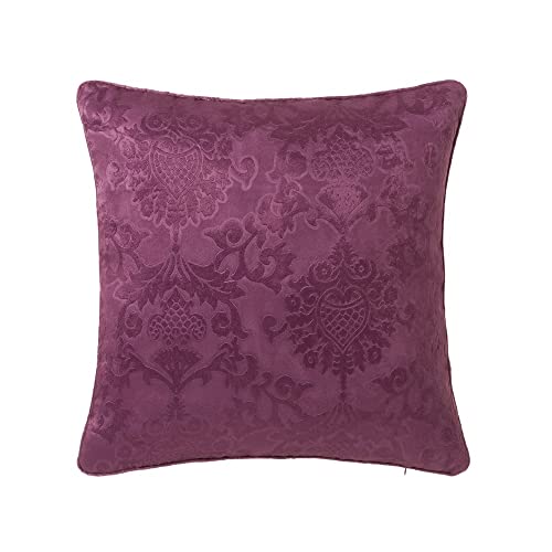 Cojín Brocado de Jacquard Burdeos de 45x45 cm con Relleno - LOLAhome