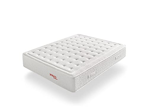 Colchon 110x200 | Kamasof | Colchon Visco Mónaco Fresh Confort | Núcleo HR Hiperventilado | Altura 27Cm. | Sistema Ice Confort | Acolchado Superior de 4Cm. de Visco Gel + Supersoft