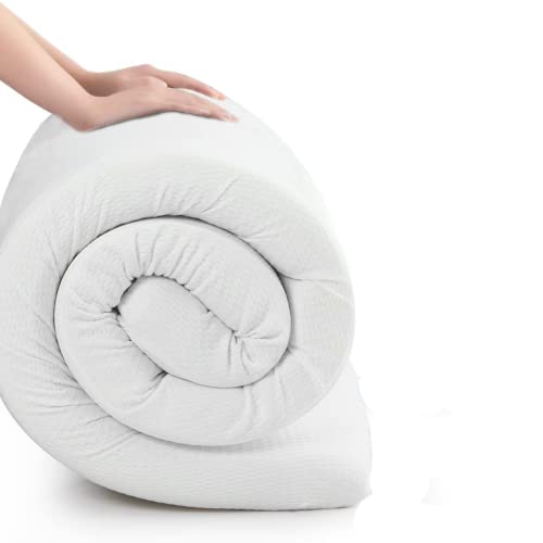 Colchon Ergonomico Reversible | 130 x 200 x 10 cm | Colchon espumacion Alta Densidad | Confort y Adaptabilidad | Tejido Aloe Vera Antibacterial | Topper
