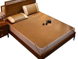 Colchoneta de Dormir Colchón para Verano,Estera de Enfriamiento de Bambú,Enfriamiento para Camas,Refrescante Plegable,Mantener a Las Personas Frescas,con Funda de Almohada (80*190cm/2.6*6.2ft)
