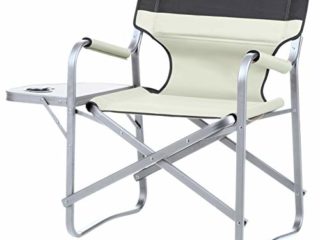 Coleman Deck - Silla Plegable con mesita Lateral marrón Caqui